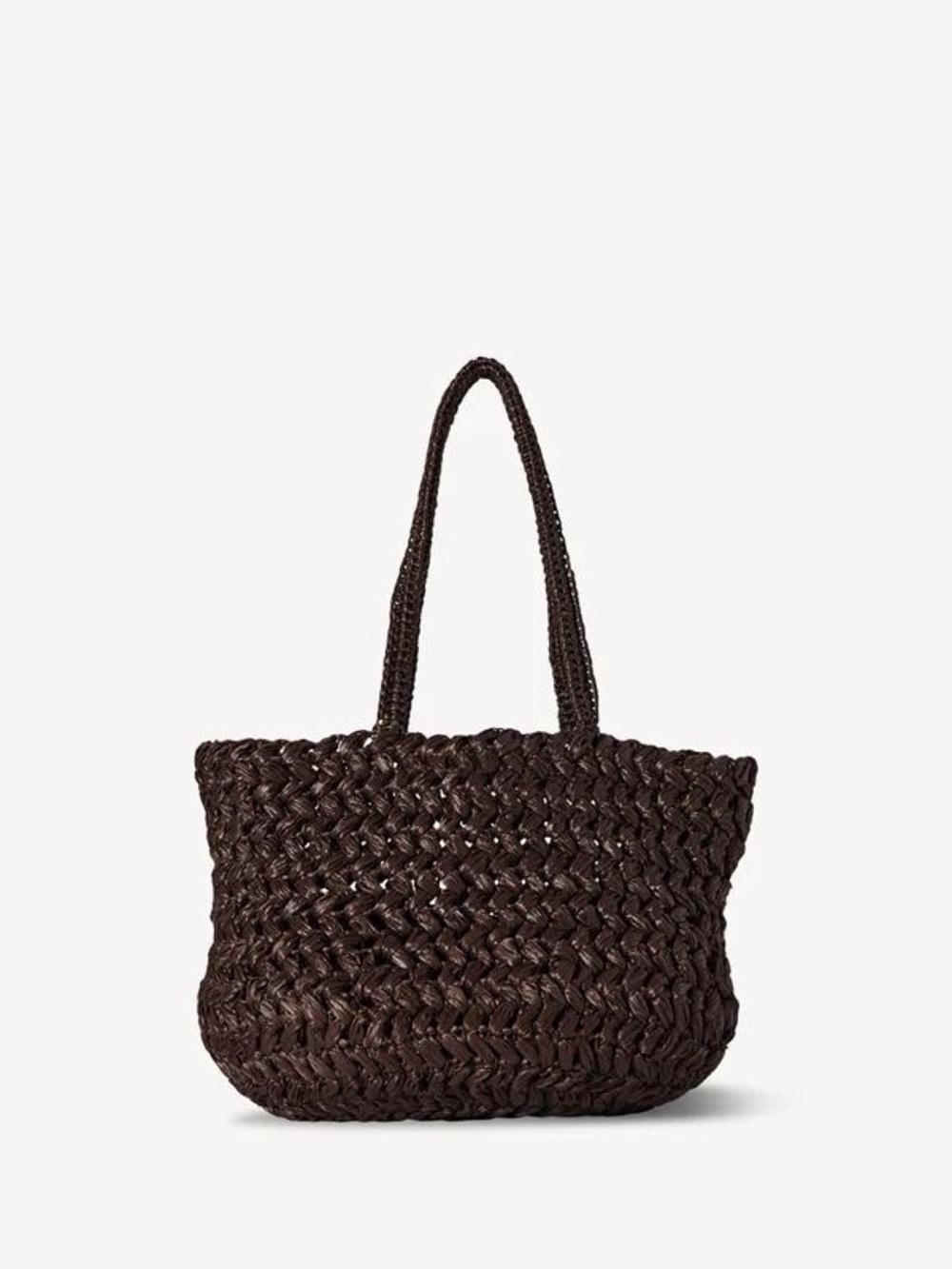 THE ROW Estelle Woven Brown Tote Bag - Classic Handheld Tote